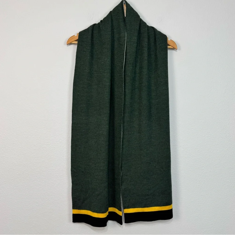 Banana Republic Green Gray Wool Blend Men’s‎ Rectangle Winter Scarf